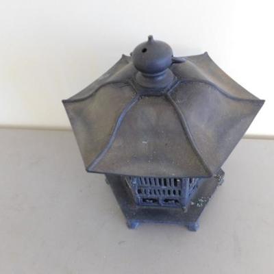 Vintage Cast Iron Fancy Roof Pagoda Tea Light Lantern 12