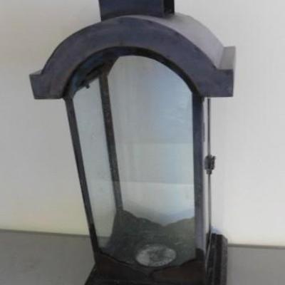 Metal and Glass Tea Light Lantern 10