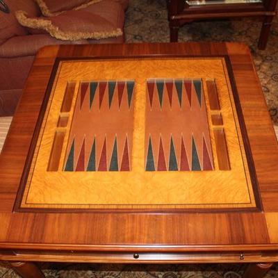 Walnut Game Table Directoire Style 