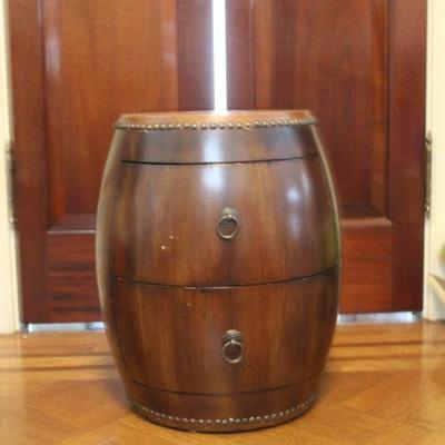 Wine Barrel Side Table Stand
