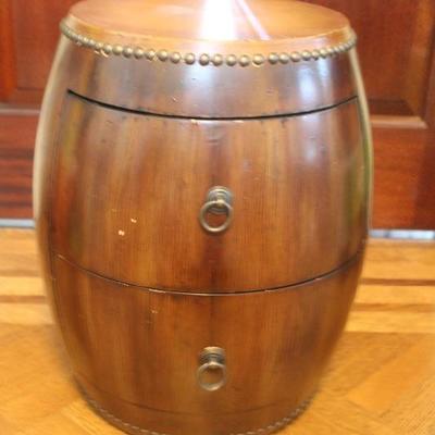 Wine Barrel Side Table Stand