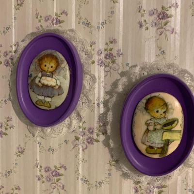 Framed art with lace