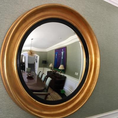 Gold Framed Oval Wall Mirror Modern Dining Room Mirror Excellent Shape 36â€ x 30â€ 