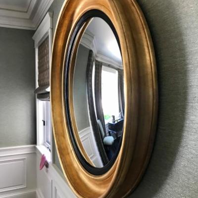 Gold Framed Oval Wall Mirror Modern Dining Room Mirror Excellent Shape 36â€ x 30â€ 