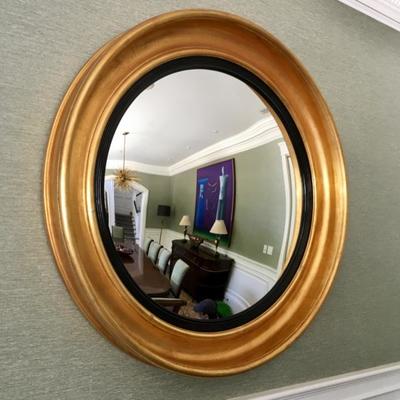 Gold Framed Oval Wall Mirror Modern Dining Room Mirror Excellent Shape 36â€ x 30â€ 