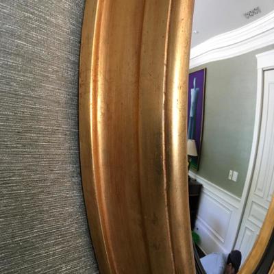 Gold Framed Oval Wall Mirror Modern Dining Room Mirror Excellent Shape 36â€ x 30â€ 