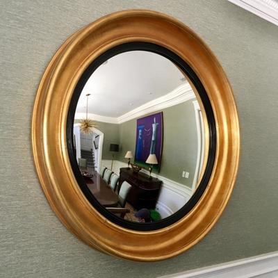 Gold Framed Oval Wall Mirror Modern Dining Room Mirror Excellent Shape 36â€ x 30â€ 