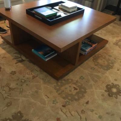 Modern Coffee Table Cerused Oak Gaming TV Table 47â€ x 47â€ x 19â€