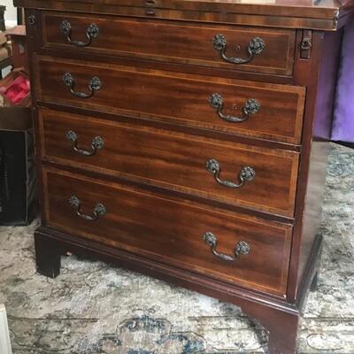 Antique Baker Furniture Four Drawer Flip Top Chest of Drawers 30â€W x 15â€D x 30â€H