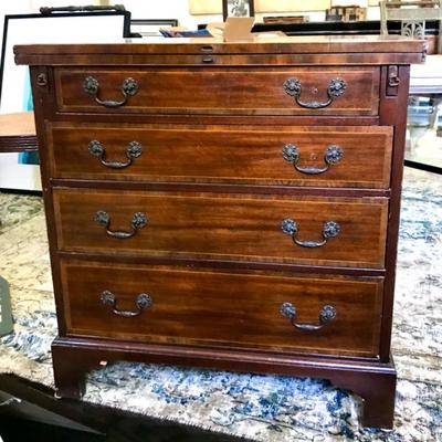 Antique Baker Furniture Four Drawer Flip Top Chest of Drawers 30â€W x 15â€D x 30â€H