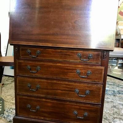 Antique Baker Furniture Four Drawer Flip Top Chest of Drawers 30â€W x 15â€D x 30â€H