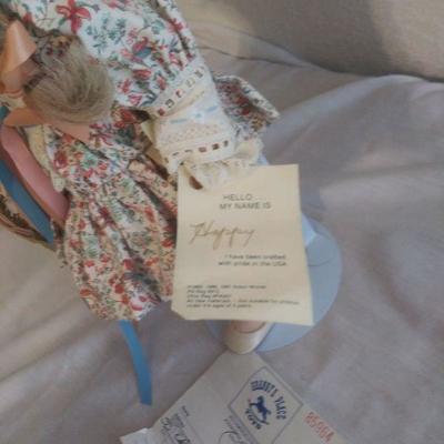 Collectible Porcelain Doll and Stand