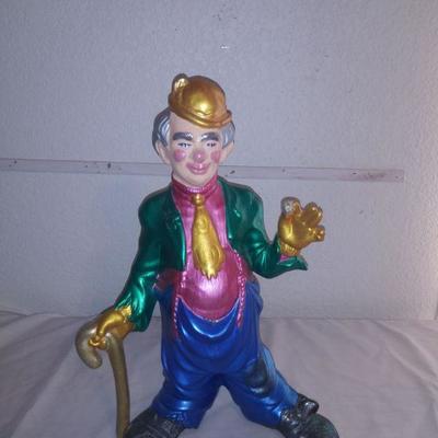 Hand Painted Ceramic Clown Figurine