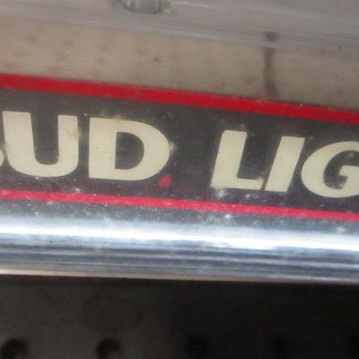 Lot 1 - Bud Light Beer Clydesdale Horse Light Bar Sign Budweiser Silver Working
