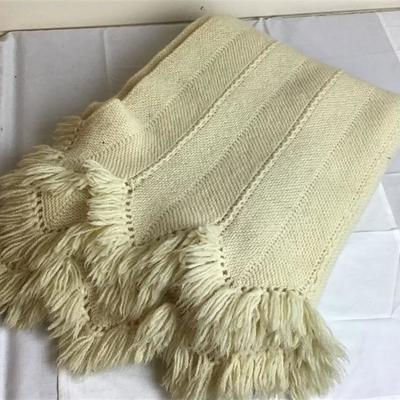 LOT # 564 Vintage Hand Knitted Blanket
