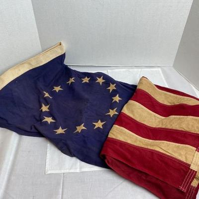 LOT # 566 Antique Colonial  American Flag