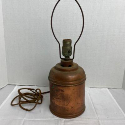 LOT # 573 Vintage Copper Lamp
