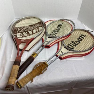 LOT # 574 3 Vintage Wilson Tennis Rackets