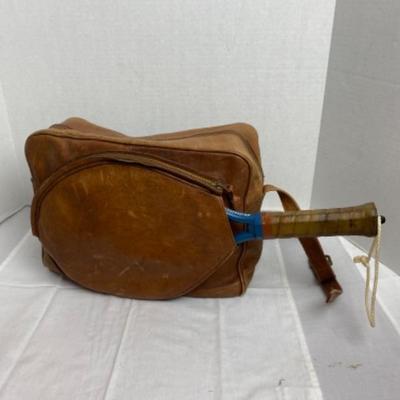 LOT # 575 Vintage Leather Racquetball Bag