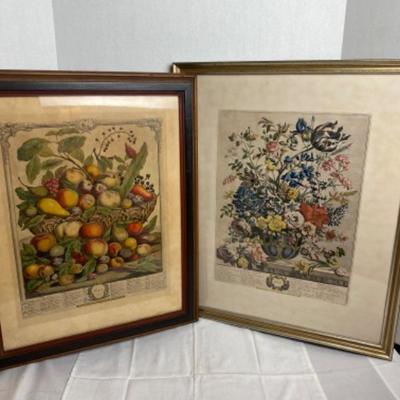 LOT # 576 Pair of Vintage Four Seasons Prints