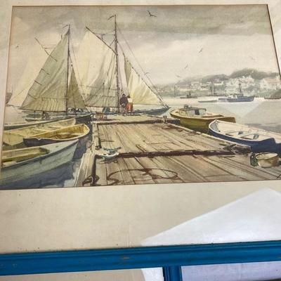 LOT # 589 Vintage Gordon Grant Set of 6 Nautical Prints