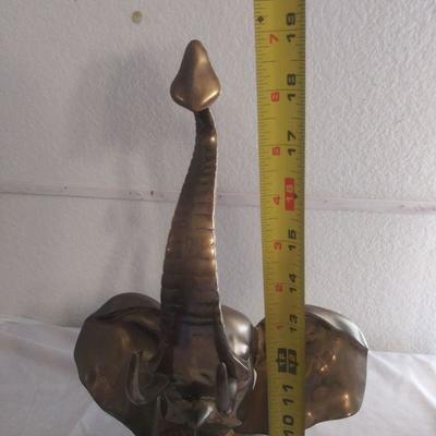 Brass Circus Elephant Statue