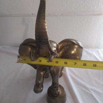 Brass Circus Elephant Statue
