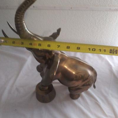 Brass Circus Elephant Statue