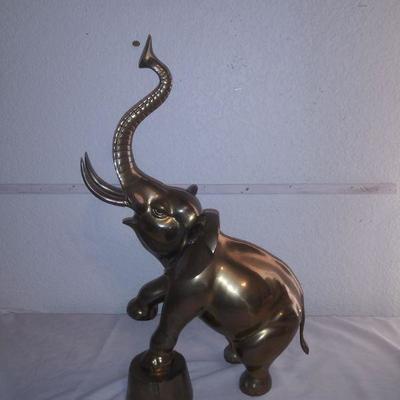 Brass Circus Elephant Statue