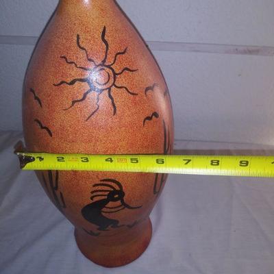 Red Clay Long Neck Vase
