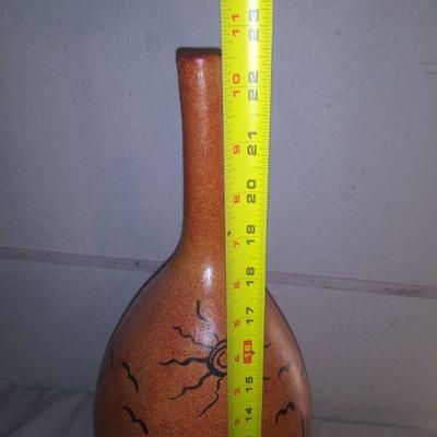 Red Clay Long Neck Vase