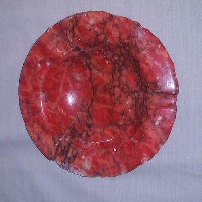 Red Alabaster Stone Ashtray