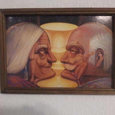 Optical Illusion Framed Art