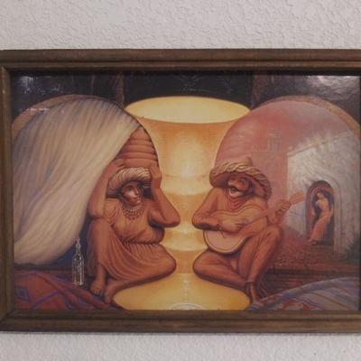 Optical Illusion Framed Art