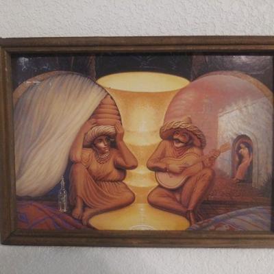 Optical Illusion Framed Art