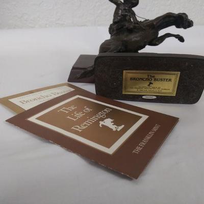 Fredrick Remington Bronze Sculpture "Bronco Buster"