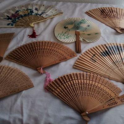 Bundle of Vintage Japanese Fans