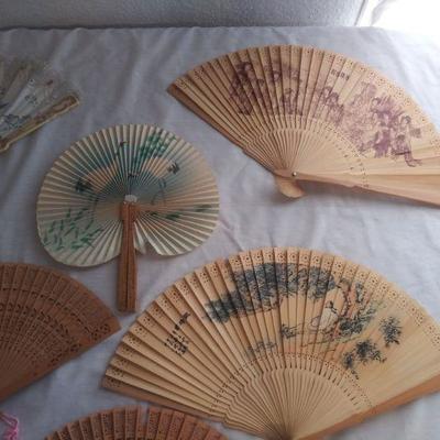 Bundle of Vintage Japanese Fans