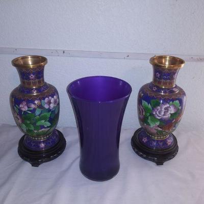 3 Piece Collectible Vases