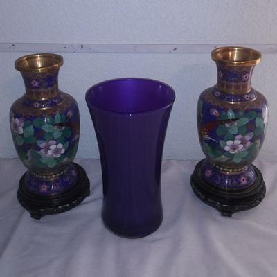 3 Piece Collectible Vases