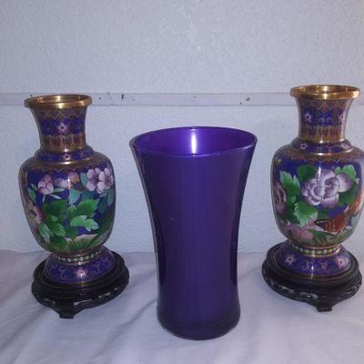 3 Piece Collectible Vases