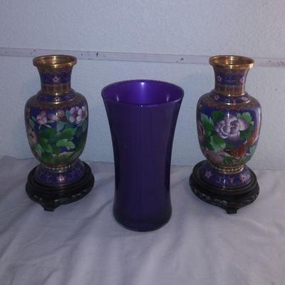 3 Piece Collectible Vases