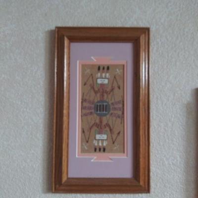 3 Piece Navajo Indian Sand Art Paintings