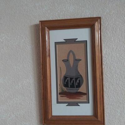 3 Piece Navajo Indian Sand Art Paintings