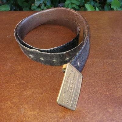 Vintage Leather Belt and Buckle