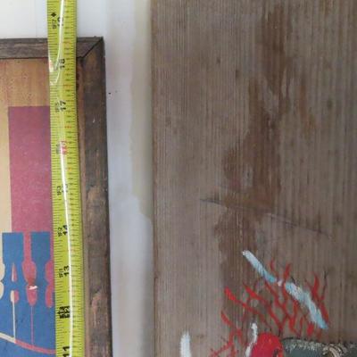 2 Wood Hanging Decor