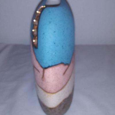 Vibrant Navajo Indian Sand Art Vase 