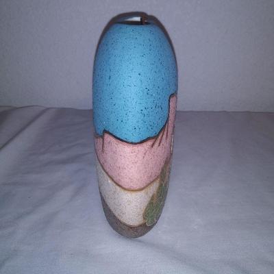 Vibrant Navajo Indian Sand Art Vase 