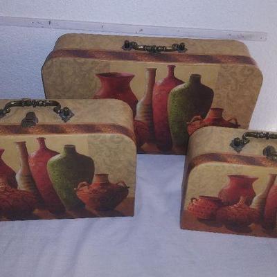 Decorative Paper Mache Suitcases