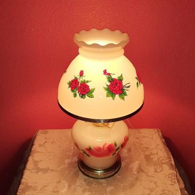 Gone with the Wind Milk Glass Lamp